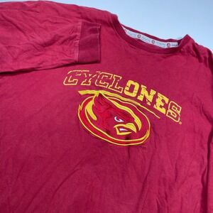 Donegal Bay Iowa State Cyclones Long Sleeve Shirt Mens XXL Red Embroidered NCAA